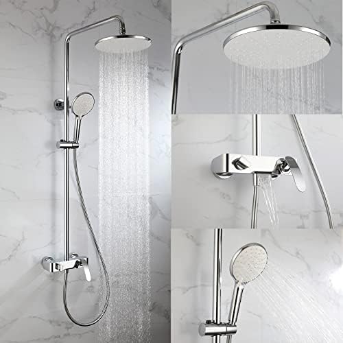 Shower System with 3-Mode Handheld and Waterfall Spout