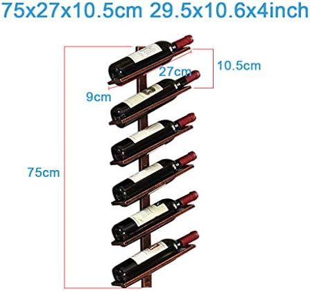 Wall Mounted Wine Rack 6 Bottles Bronze