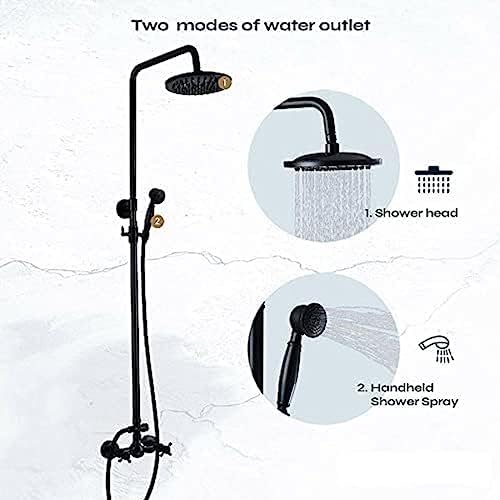TECKI Oil Surface Bronze Rain Shower System Set