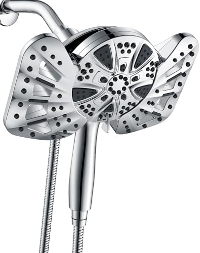 GRICH Dual High Pressure Shower Head with 10 Modes and Handheld Spray Combo
