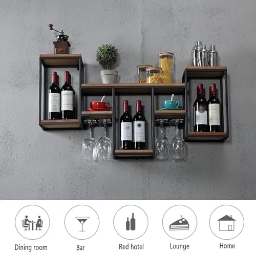 ERICAT Wall Mounted Wine Racks Black