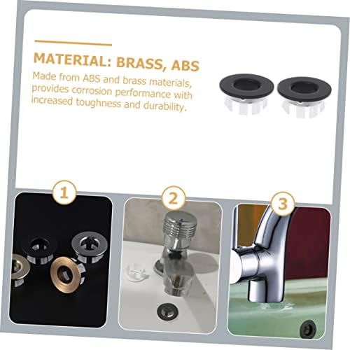 Gadpiparty 2Pcs Brass ABS Sink Overflow Cover