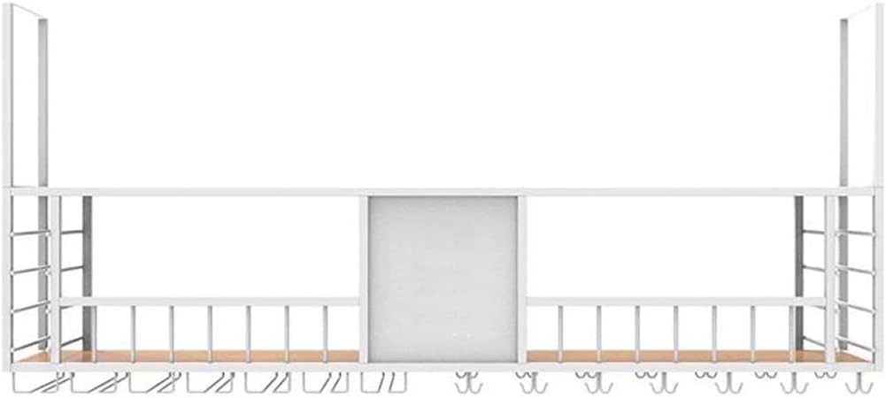 Pimex Wall-Mounted 2-Layer Wine Rack with Glass Holder