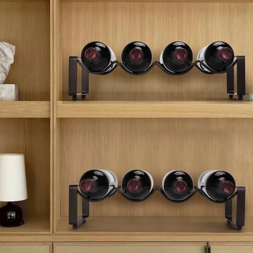 Carperipher Stackable Wine Rack 3 Tier 12 Bottles Metal Storage
