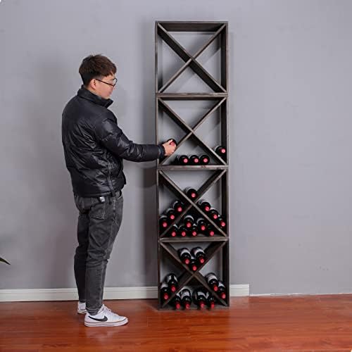 FDHUIJIA 48-Bottle Solid Wood Wine Rack