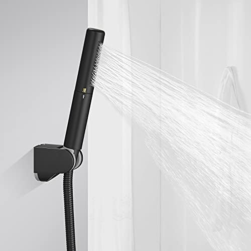 BESy Black Brass Handheld Shower Head 2 In 1 Set