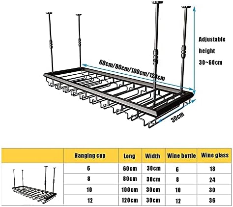 Adjustable Iron Wine Rack with Safety Slot for Bars and Kitchens