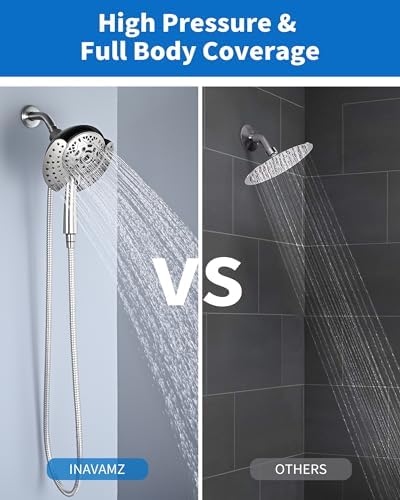 INAVAMZ 25GPM Rain Handheld Shower Head Combo