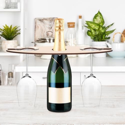BESTOYARD Wooden Wine Rack - 3 Pack Khaki Freestanding Holder