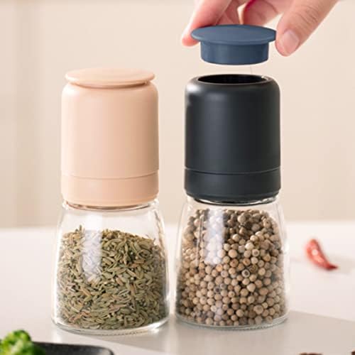 Alipis 304 Stainless Steel Glass Pepper Salt Shaker Set