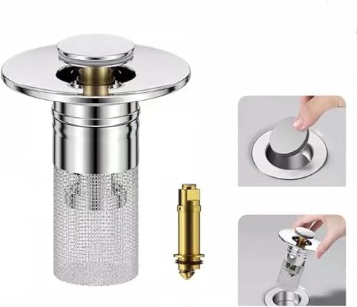 Stainless Steel Pop-Up Drain Strainer for Bathroom Sink