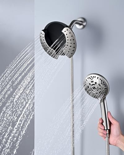 INAVAMZ 25GPM Rain Handheld Shower Head Combo