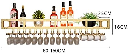 Wall-Mounted Wine Rack - Wrought Iron Goblet Holder with Large Capacity