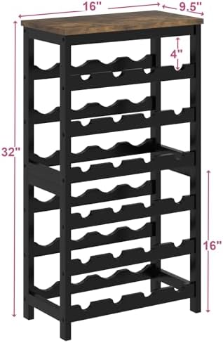 MOGELAFOO 6 Tier Bamboo Wine Rack 24 Bottles
