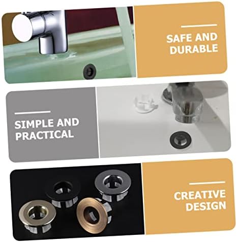 Gadpiparty 2Pcs Brass ABS Sink Overflow Cover