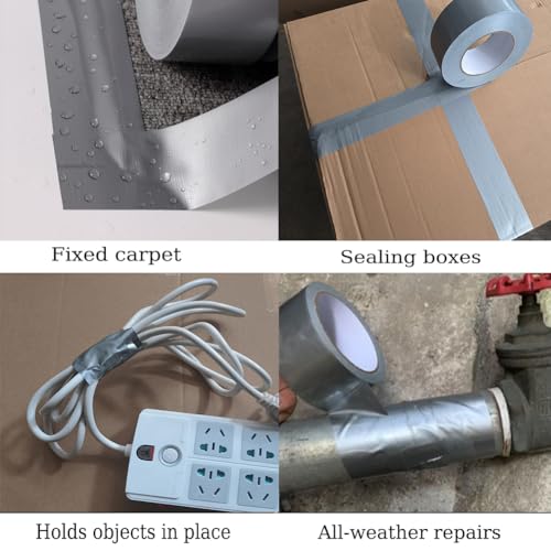 Heavy Duty 2 Inch Duct Tape 3-Pack Silver Waterproof No Residue