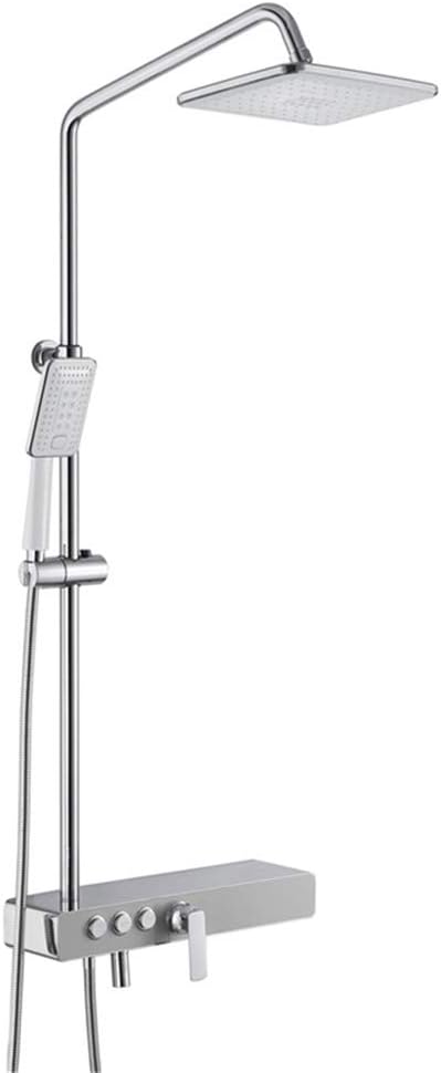 White Gold Triple Function Wall Mount Shower Set