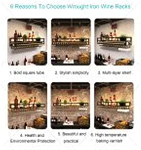 2-Layer Wall-Mounted Wine Rack Wrought Iron