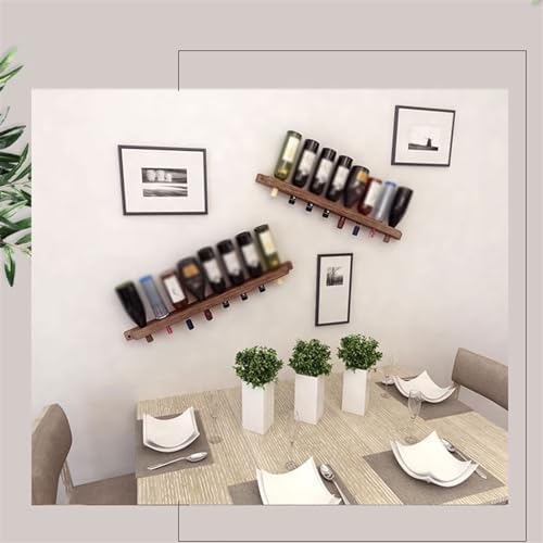 Wall-Mounted Wine Holder 90x7x2cm Tung Wood Creative Design