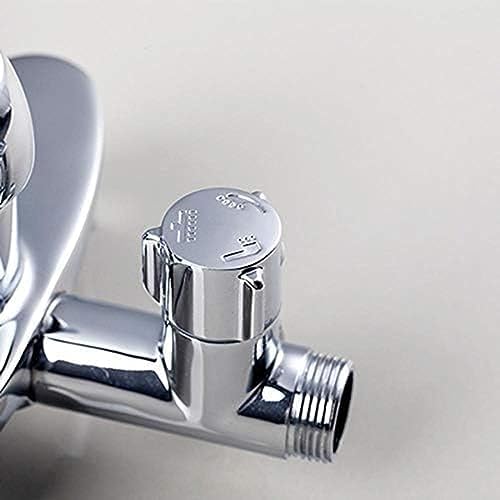 TECKI Square Chrome LED Rain Shower Trim System 8 Inch