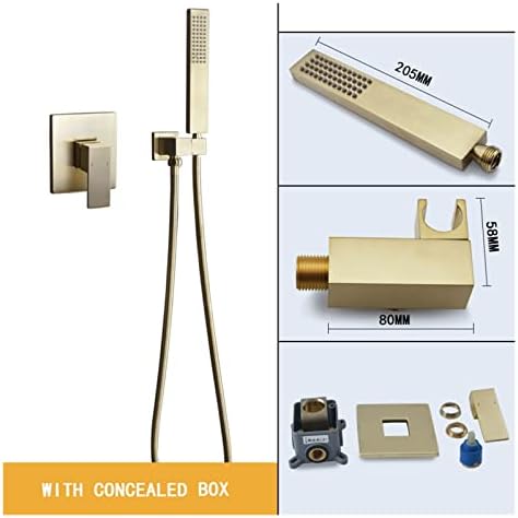 Hidden Waterfall Bathtub Faucet with 3 Modes and Thermostatic Control