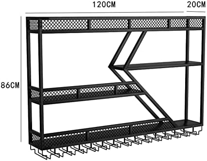 LED Wall Mounted Wine Rack with Glass Holders