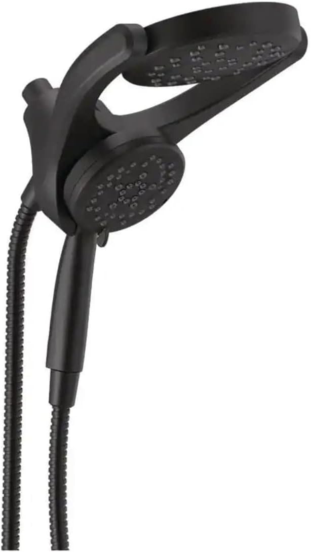 Delta 75699BL HydroRain Dual Shower Heads with MagnaTite and Matte Black