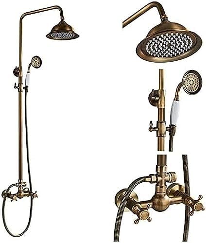 TECKI Antique Brass 06 Rainfall Shower Kit Set