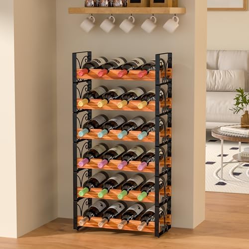 X-cosrack 6-Tier Freestanding Wine Rack with 24 Bottles Capacity