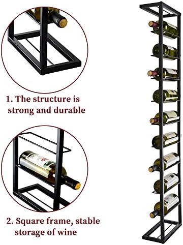 AQAREA Wall Mounted Wine Rack 10 Bottle Holder - Black
