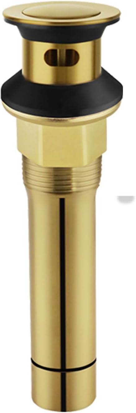 PARLOS Pop Up Sink Drain Stopper Anti-Clogging with Overflow Brushed Gold