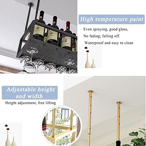 ZJDYDY Wall-Mounted Wine Rack with Glass Holder