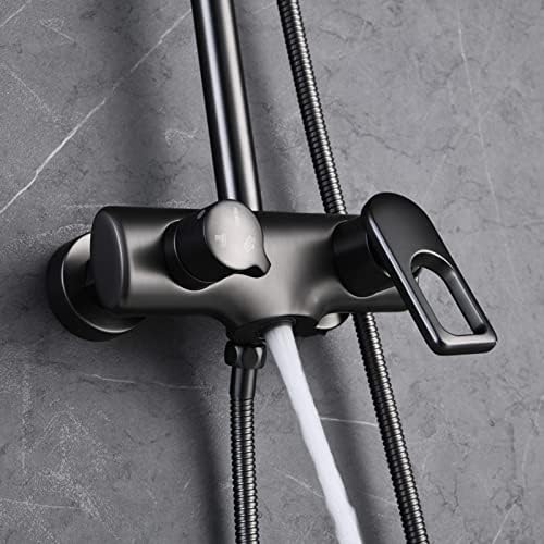 Adjustable Brass Shower Set with 3-Function Handheld Sprayer