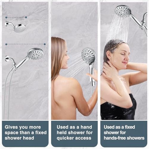 Bright Showers Handheld Showerhead with 9 Spray Settings 1