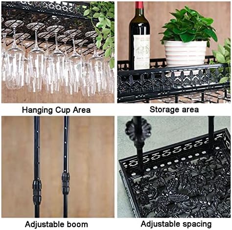 ALDEPO Wall-Mounted Wine Rack 24 Adjustable Decor Shelf