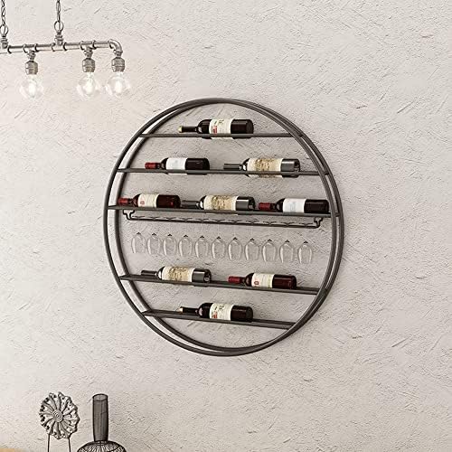 Wall-Mounted Wine Rack with Glass Holder Durable and Rust-Resistant
