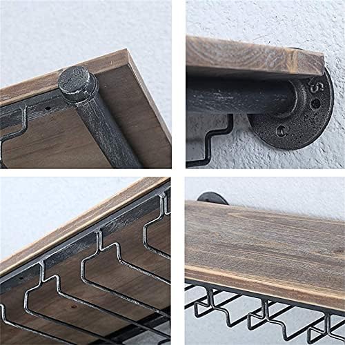 CGF- Wall Mounted Wine Rack with 8 Glass Holders 1