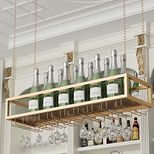 ZJDYDY Wall-Mounted Wine Rack with Goblet Holder 1