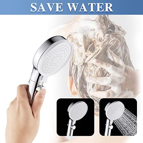 DOILIESE Handheld Shower Head with 3 Modes High Pressure Chrome Finish 60in Hose
