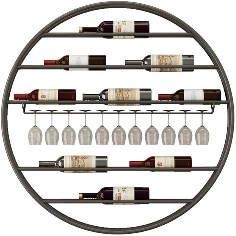 Wall-Mounted Wine Rack with Glass Holder Durable and Rust-Resistant