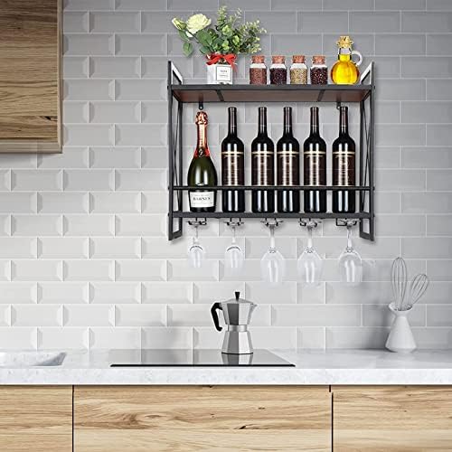 OBong 2-Tier Wall-Mounted Wine Rack with Bottle Holder
