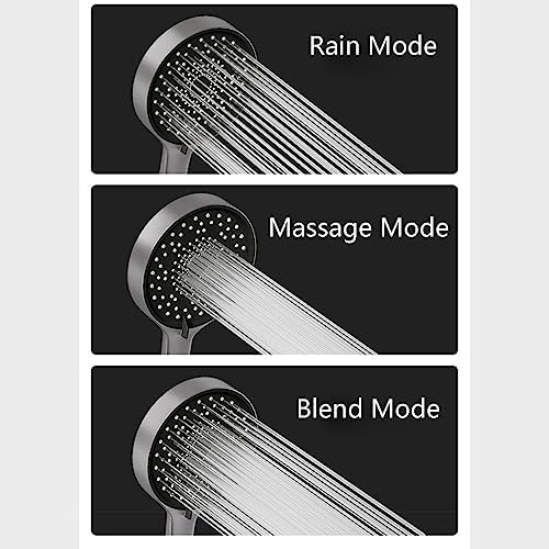 Piano Key Bathtub Faucet Set with 3 Functions Gray