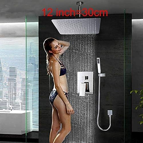 Concealed Luxury 12 Inch Square Rainfall Shower Trim System