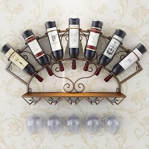 CLoxks Wall-Mounted Wine Rack 7 Bottles Brown