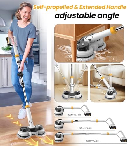 Qimedo 800RPM Cordless Electric Mop with Smart Display