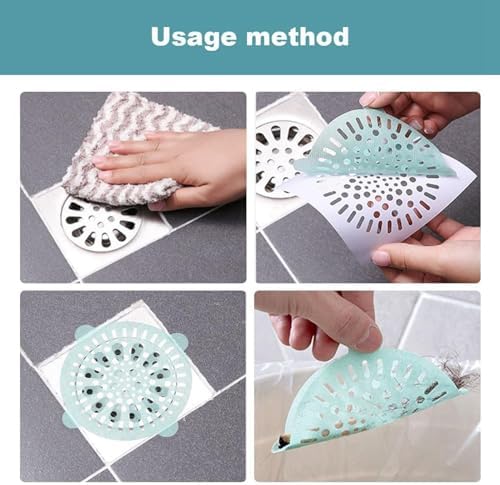Amaping 10PCS Disposable Shower Drain Hair Catcher Mesh Stickers 1