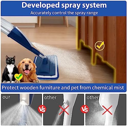 Panda Grip Spray Mop with 14 Oz Refill and 3 Microfiber Pads