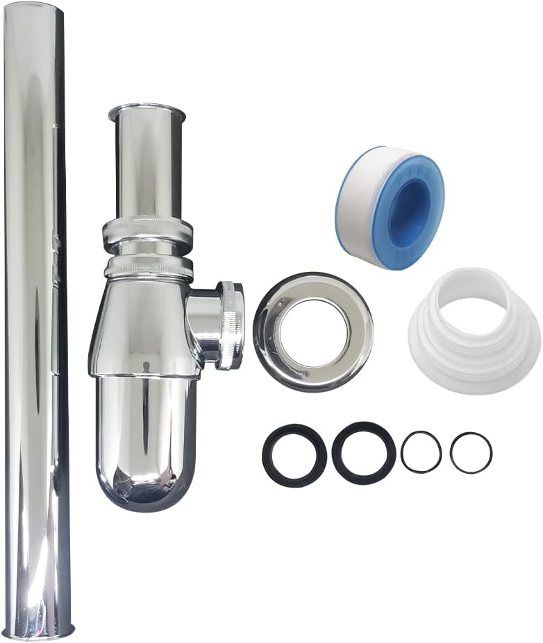 Chrome Bathroom Basin Sink P Trap Drain Kit 1-14 Inch