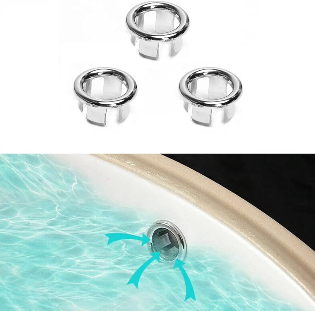 BlingKingdom 3PCS Sink Overflow Ring Drain Cover