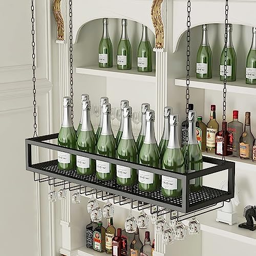 Adjustable Metal Wine Glass Holder for Ceiling and Wall